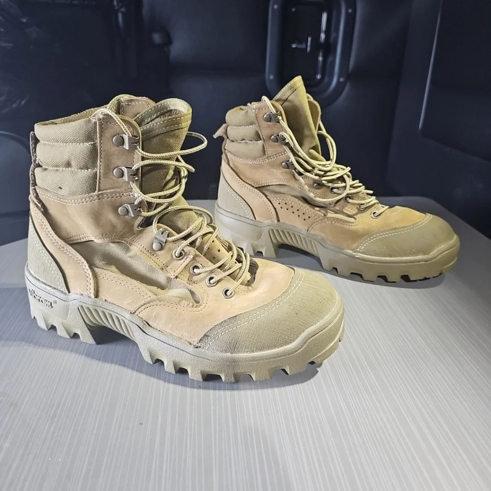 BELLEVILLE HKR/990‎ Size 6.0W Military Boots Tan Vibram Sole Excellent PreOwned